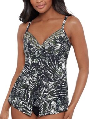 Zahara Love Knot Underwire Tankini Top DD-Cups Swimsuit